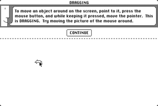 Illustration for article titled Here's How a 1984 Macintosh Tutorial Taught People to Use a Mouse